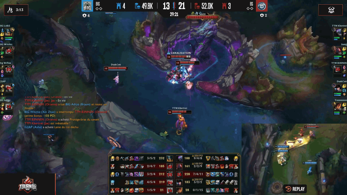 Replay miniature League of Legends